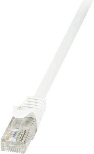 Produktbild: LogiLink CP2101U RJ45 Patchkabel CAT 6 U/UTP 15.00m Wei&szlig; mit Rastnasenschutz 1St.