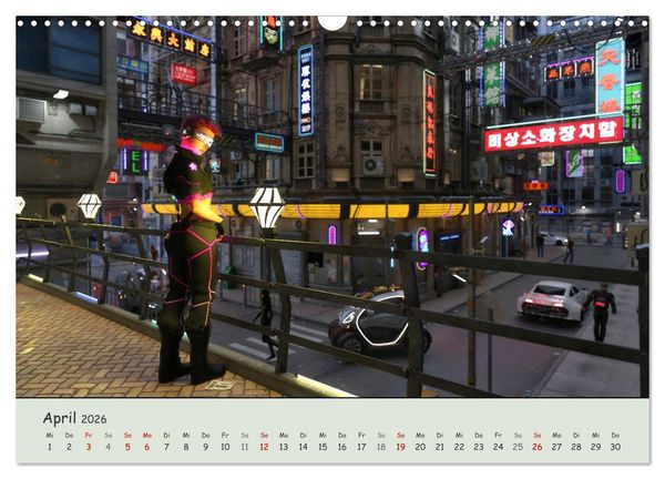Produktbild: Science Fiction Cyberpunk (Wandkalender 2026 DIN A3 quer), CALVENDO Monatskalender
