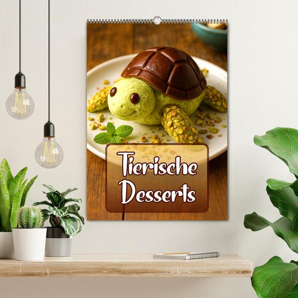 Produktbild: Tierische Desserts (Wandkalender 2026 DIN A2 hoch), CALVENDO Monatskalender