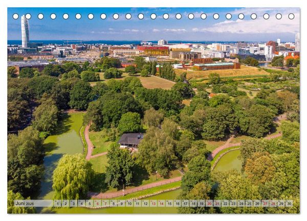 Produktbild: Malm&ouml; von oben (Tischkalender 2026 DIN A5 quer), CALVENDO Monatskalender