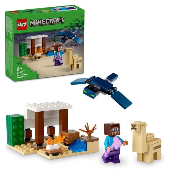 LEGO Minecraft 21251 Steves Wüstenexpedition, Spielzezug-Set zum Bauen