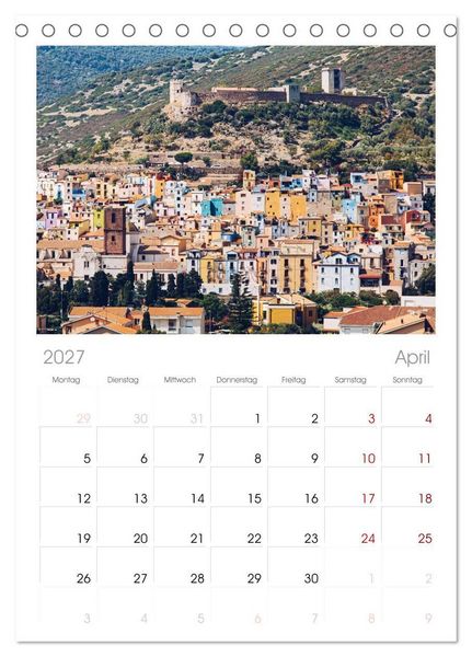 Produktbild: Tischplaner 2027 - Sardinien. Sch&ouml;ne Landschaften und bunte St&auml;dte. (A5 Tischkalender zum Aufstellen) CALVENDO