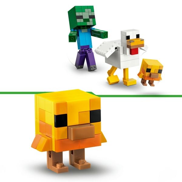 Produktbild: LEGO Minecraft 21582 H&uuml;hnerreiter, Bauset zum Videospiel, bewegliche Minecraft-Zimmerdeko