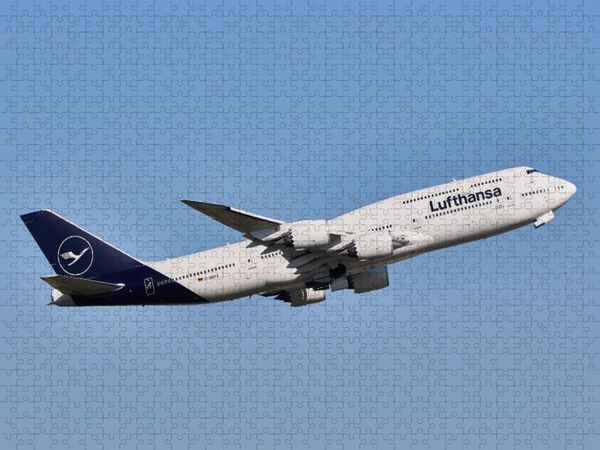 Produktbild: CALVENDO Puzzle D-ABYA - Lufthansa - Boeing 747-800 "Brandenburg" Farnkfurt Airport | 1000 Teile Lege-Gr&ouml;&szlig;e 64x48cm Foto-Puzzle f&uuml;r gl&uuml;ckliche Stunden