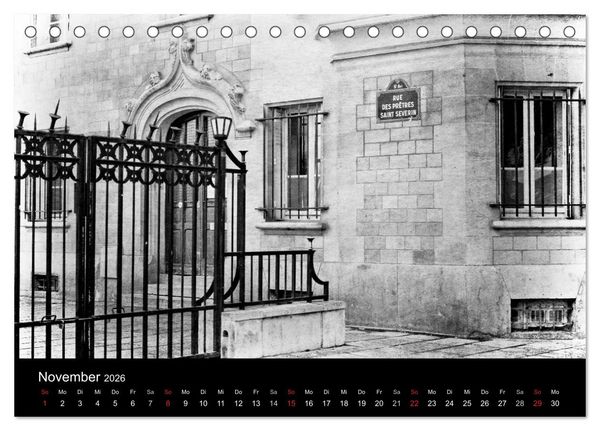 Produktbild: Streifzug durch Paris (Tischkalender 2026 DIN A5 quer), CALVENDO Monatskalender