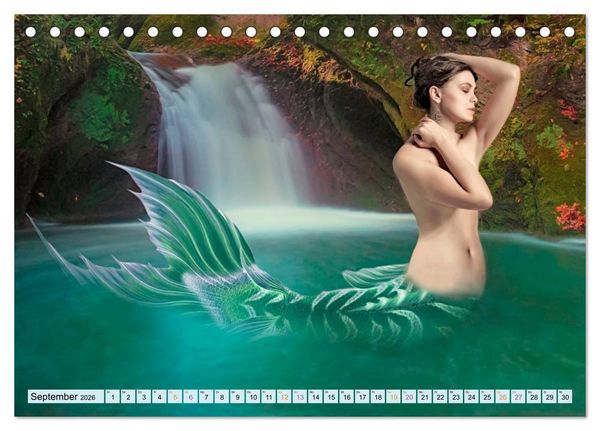 Produktbild: Meerjungfrauen - Fantasiesch&ouml;nheiten (Tischkalender 2026 DIN A5 quer), CALVENDO Monatskalender