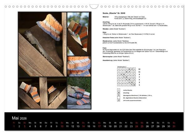 Produktbild: Sockenkalender Bootsocks 2026 (Wandkalender 2026 DIN A3 quer), CALVENDO Monatskalender