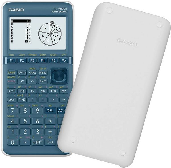 Produktbild: Casio FX-7400GIII Grafikrechner Cyan Display (Stellen): 21 batteriebetrieben (B x H x T) 87.5 x 21.3 x 180.5 mm