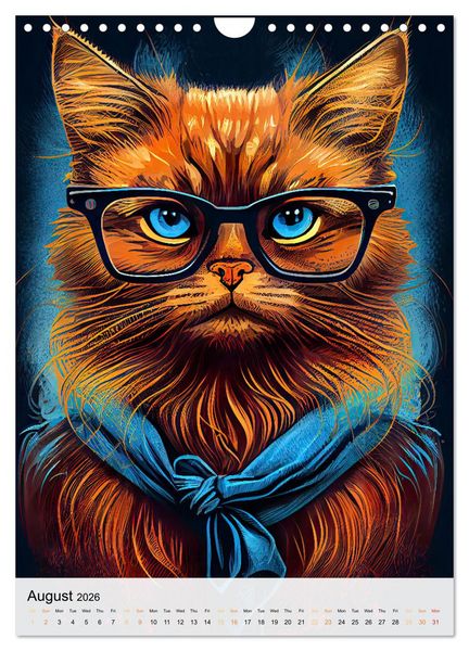 Produktbild: Hipster Cats (Wall Calendar 2026 DIN A4 portrait), CALVENDO 12 Month Wall Calendar