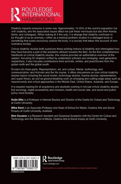 Produktbild: The Routledge International Handbook of Critical Disability Studies