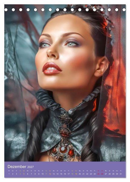 Produktbild: Sinnliche Vampirfrauen - Gef&auml;hrlich verf&uuml;hrerisch (Tischkalender 2027 DIN A5 hoch), CALVENDO Monatskalender