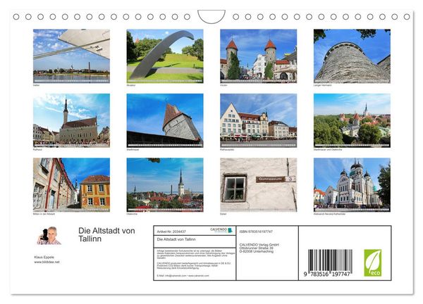 Produktbild: Die Altstadt von Tallinn (Wandkalender 2026 DIN A4 quer), CALVENDO Monatskalender