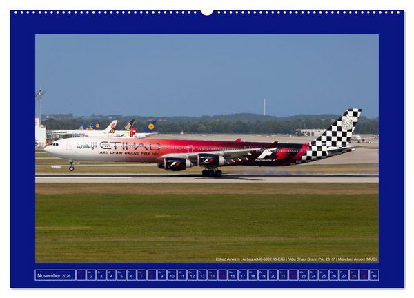 Produktbild: Bunte Airliner (hochwertiger Premium Wandkalender 2026 DIN A2 quer), Kunstdruck in Hochglanz