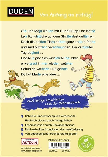 Produktbild: Duden Leseprofi &ndash; Silbe f&uuml;r Silbe: Geschichten zum Lachen und Spa&szlig;haben, 1. Klasse