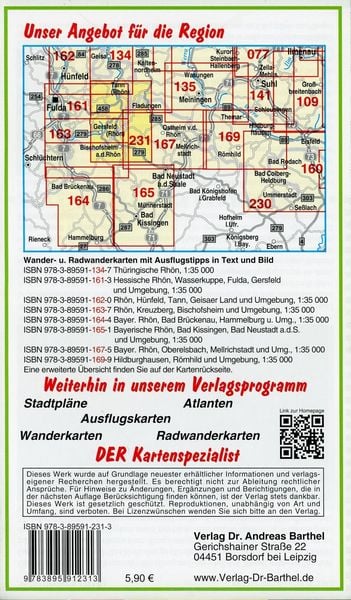 Produktbild: Wander-, Ski- und Radwanderkarte Hohe Rhön mit Wasserkuppe, Milseburg und Kreuzberg