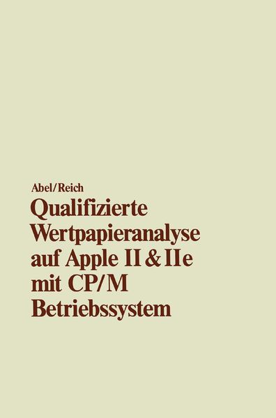 Produktbild: Qualifizierte Wertpapieranalyse auf Apple II & II e