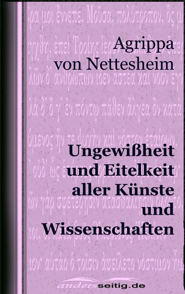 Produktbild: Ungewi&szlig;heit und Eitelkeit aller K&uuml;nste und Wissenschaften