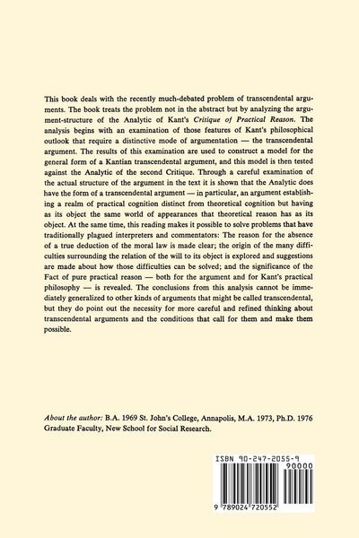 Produktbild: Kant&rsquo;s Second Critique and the Problem of Transcendental Arguments