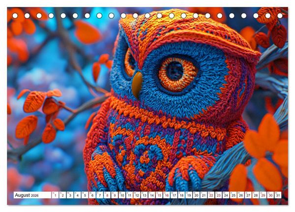 Produktbild: Strick-Safari - Gestrickte Tiere zum Verlieben (Tischkalender 2026 DIN A5 quer), CALVENDO Monatskalender