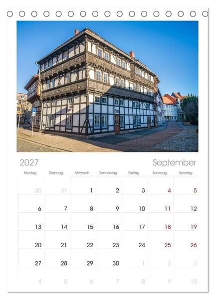Produktbild: Tischplaner 2027 - Halberstadt Altstadtarchitektur unweit des Harzes (A5 Tischkalender zum Aufstellen) CALVENDO
