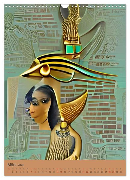Produktbild: Altes &Auml;gypten - Computertr&auml;ume aus der KI (Wandkalender 2026 DIN A3 hoch), CALVENDO Monatskalender