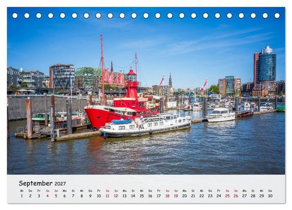 Produktbild: Hamburg - Zwischen Alster und Elbe (Tischkalender 2027 DIN A5 quer), CALVENDO Monatskalender