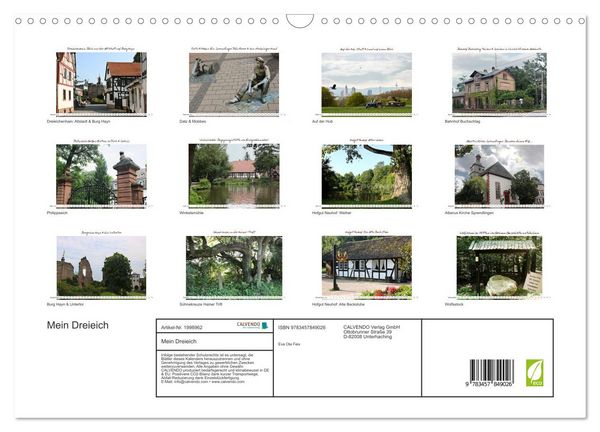 Produktbild: Mein Dreieich (Wandkalender 2026 DIN A3 quer), CALVENDO Monatskalender
