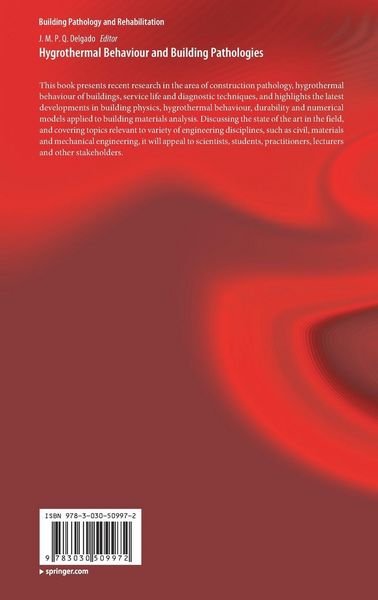 Produktbild: Hygrothermal Behaviour and Building Pathologies