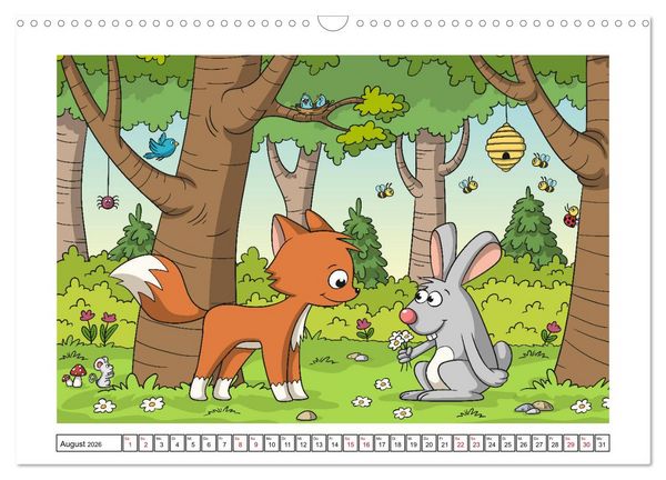 Produktbild: Der bunte Kinderkalender (Wandkalender 2026 DIN A3 quer), CALVENDO Monatskalender