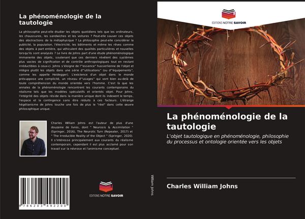 Produktbild: La ph&eacute;nom&eacute;nologie de la tautologie