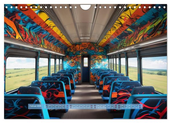 Produktbild: Graffiti Train (Wandkalender 2026 DIN A4 quer), CALVENDO Monatskalender
