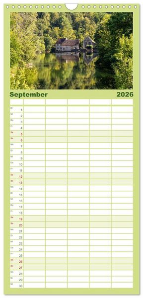 Produktbild: Familienplaner 2026 - Frankreich - Franche-Comt&eacute; mit 5 Spalten (Wandkalender, 21 x 45 cm) CALVENDO