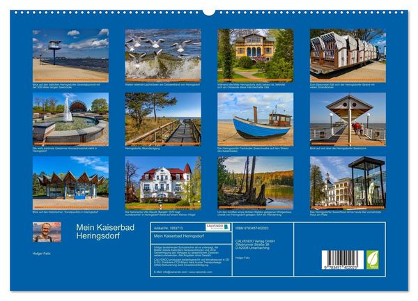 Produktbild: Mein Kaiserbad Heringsdorf (hochwertiger Premium Wandkalender 2026 DIN A2 quer), Kunstdruck in Hochglanz