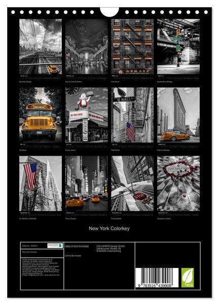 Produktbild: New York Colorkey (Wandkalender 2026 DIN A4 hoch), CALVENDO Monatskalender