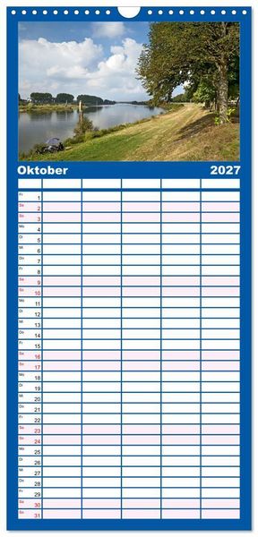 Produktbild: Familienplaner 2027 - Venlo mit 5 Spalten (Wandkalender, 21 x 45 cm) CALVENDO