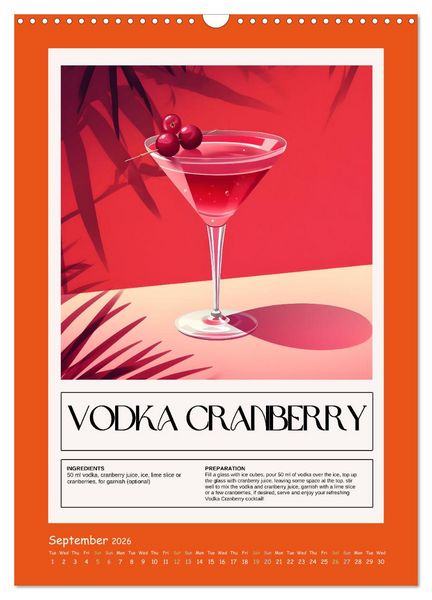 Produktbild: Classic Cocktails (Wall Calendar 2026 DIN A3 portrait), CALVENDO 12 Month Wall Calendar