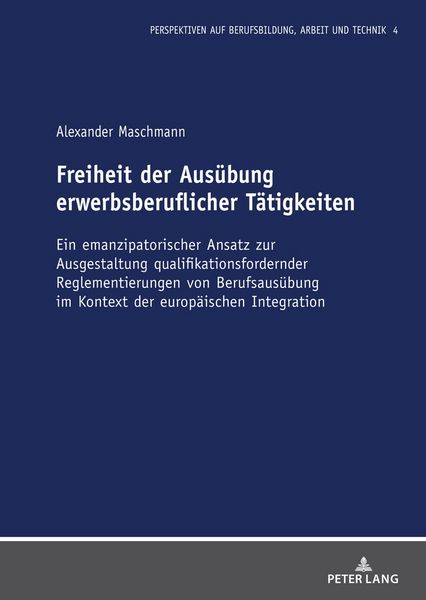 Produktbild: Freiheit der Aus&uuml;bung erwerbsberuflicher T&auml;tigkeiten