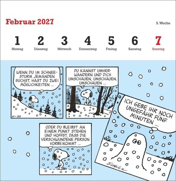 Produktbild: Peanuts Premium-Postkartenkalender 2027