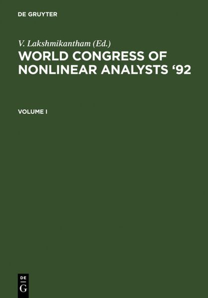 Produktbild: World Congress of Nonlinear Analysts '92