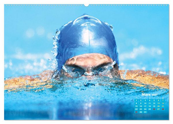 Produktbild: Schwimmen: Sport auf blauen Bahnen (Wandkalender 2027 DIN A2 quer), CALVENDO Monatskalender