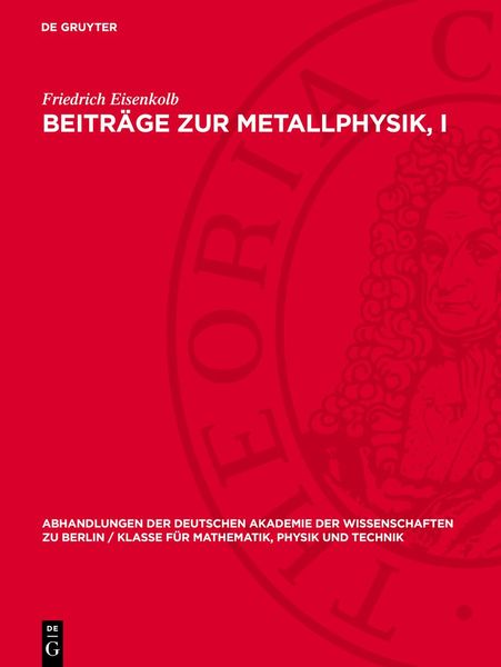 Produktbild: Beitr&auml;ge zur Metallphysik, I
