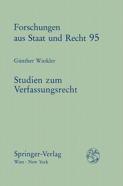 Produktbild: Studien zum Verfassungsrecht