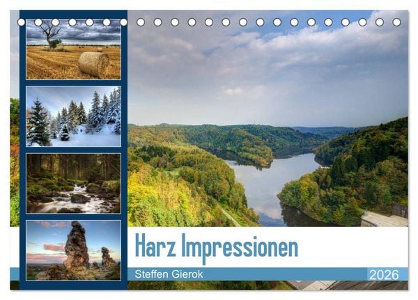 Harz Impressionen (Tischkalender 2026 DIN A5 quer), CALVENDO Monatskalender