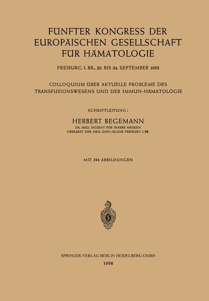 Produktbild: F&uuml;nfter Kongress der Europ&auml;ischen Gesellschaft f&uuml;r H&auml;matolog