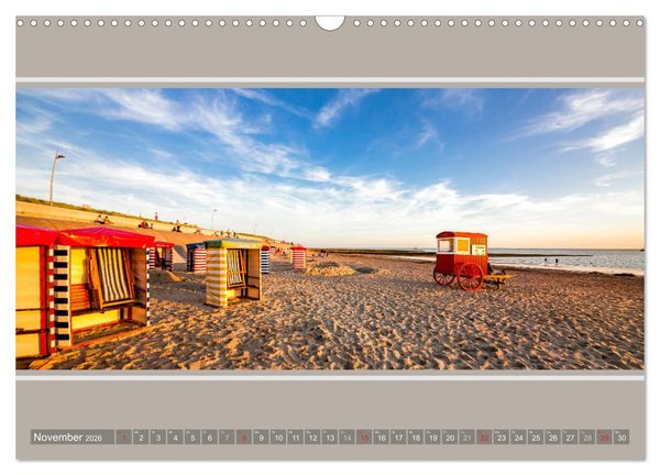Produktbild: Strandblicke Borkum und Norderney (Wandkalender 2026 DIN A3 quer), CALVENDO Monatskalender