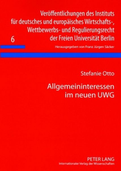 Produktbild: Allgemeininteressen im neuen UWG