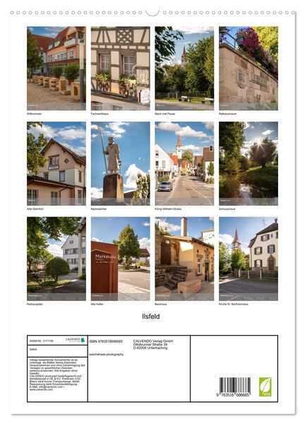 Produktbild: Ilsfeld (hochwertiger Premium Wandkalender 2026 DIN A2 hoch), Kunstdruck in Hochglanz
