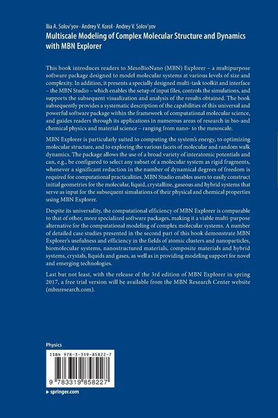 Produktbild: Multiscale Modeling of Complex Molecular Structure and Dynamics with MBN Explorer