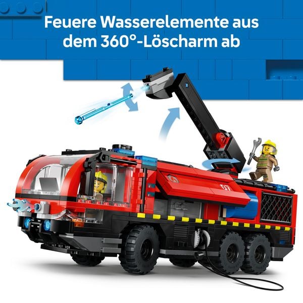 Produktbild: LEGO City 60499 Flughafenl&ouml;schfahrzeug, Spielzeug mit L&ouml;schauto