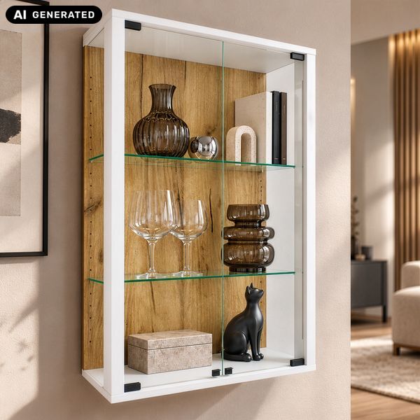 Produktbild: Wandvitrine H&auml;ngevitrine Glasvitrine Glas Udina M